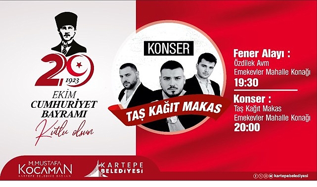 kartepede cumhuriyet bayrami coskusu