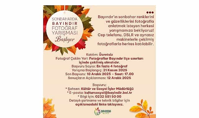 bayindirda sonbahar temali fotograf yarismasi basladi