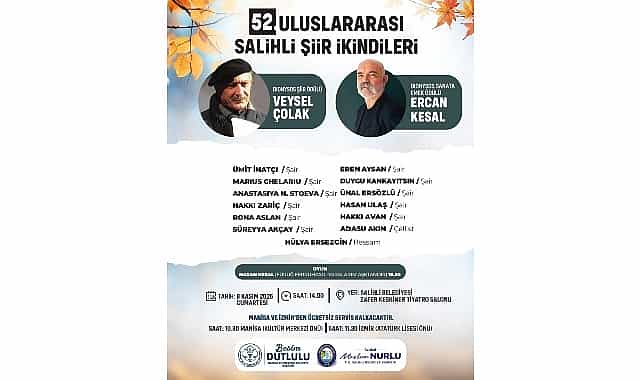 T.C. Salihli Belediyesi, 52. Şiir İkindileri’ni Düzenliyor 1 t c salihli belediyesi 52 siir ikindilerini duzenliyor