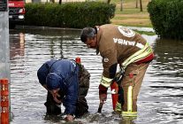 manisada saganak mesaisi buyuksehir ve maski sahada